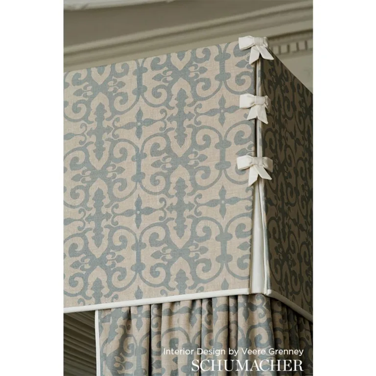 Schumacher FERN006 Ferne Park Sage fabric swatch
