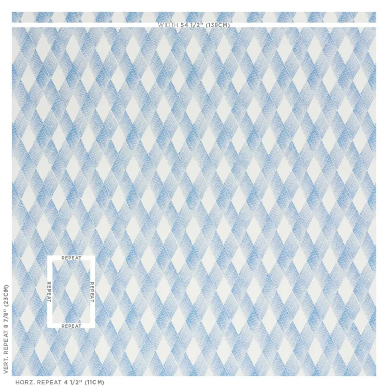 Schumacher 178042 Fetlock Blue fabric swatch
