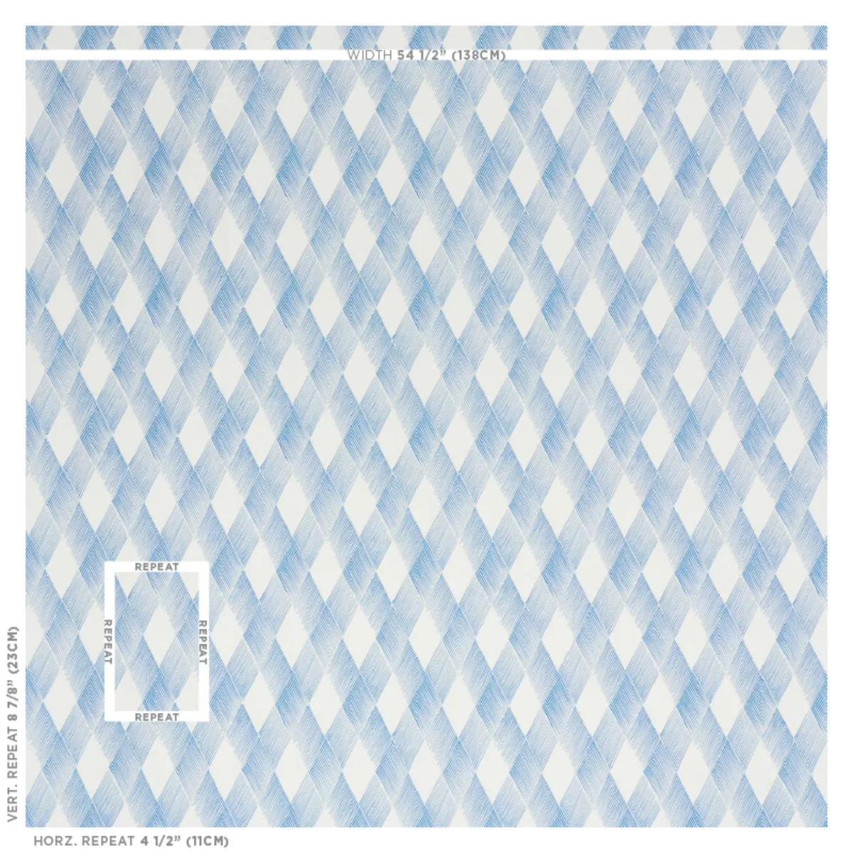 Schumacher 178042 Fetlock Blue fabric swatch