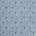 Schumacher 76052 Fiador Blue fabric swatch