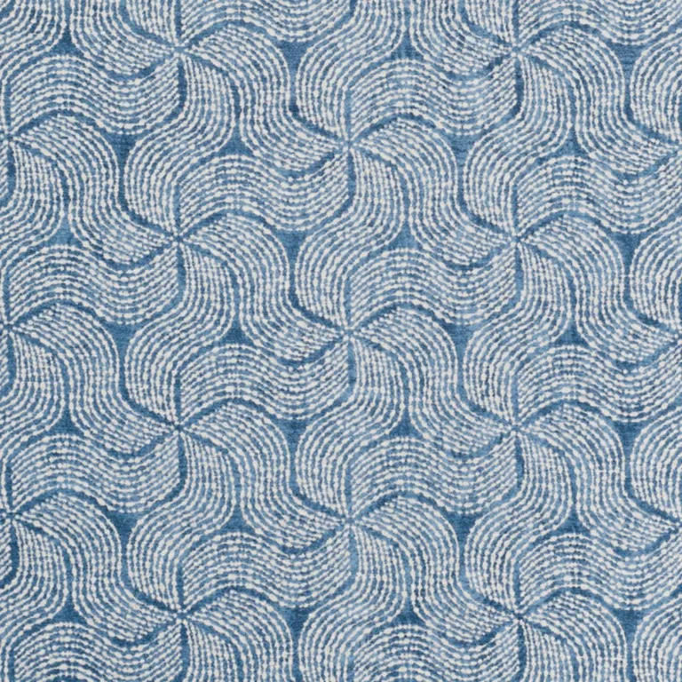 Schumacher 76052 Fiador Blue fabric swatch