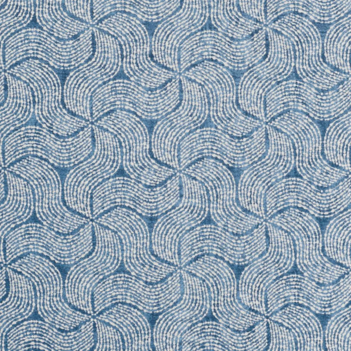 Schumacher 76052 Fiador Blue fabric swatch