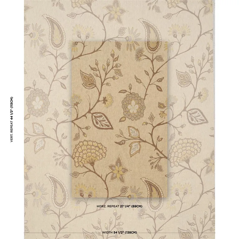 Schumacher 86150 Fiammetta Jacquard Oro fabric swatch