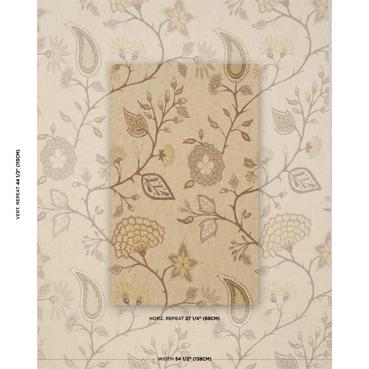 Schumacher 86150 Fiammetta Jacquard Oro fabric swatch