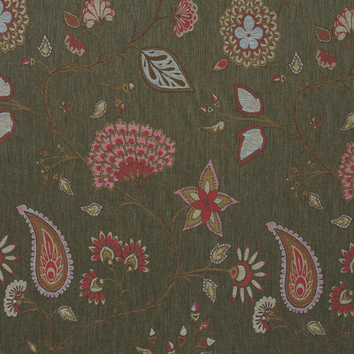 Schumacher 86152 Fiammetta Jacquard Verde fabric swatch