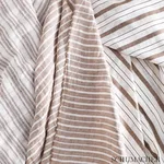 Schumacher 70021 Filippo Linen Sheer Cocoa fabric swatch