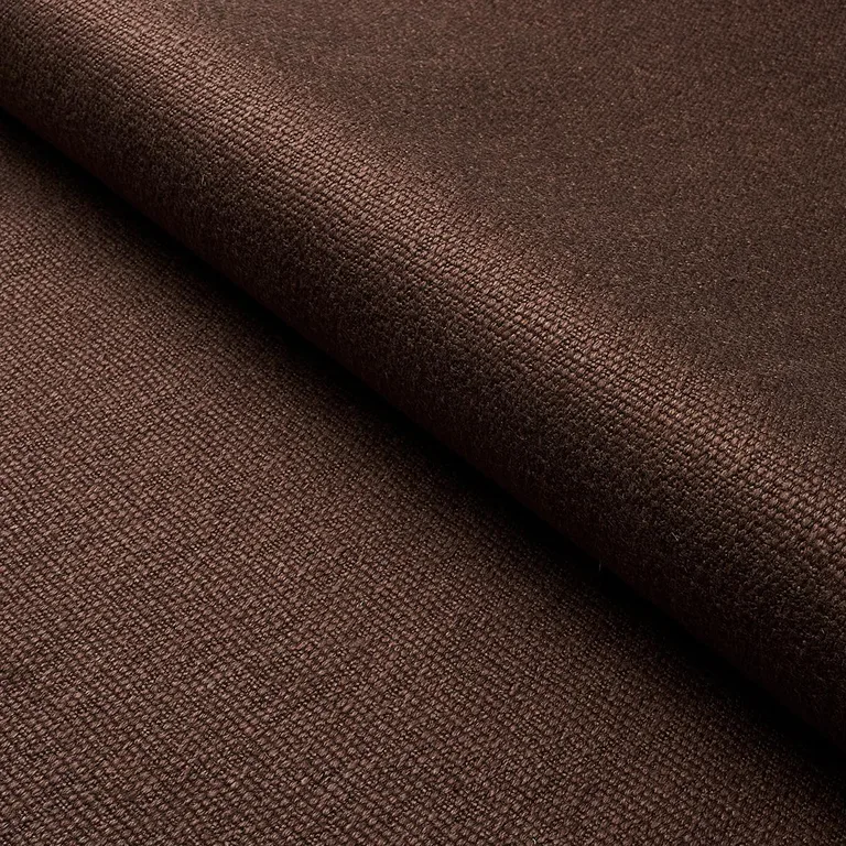 Schumacher 75687 Finn Heavyweight Linen Brown fabric swatch