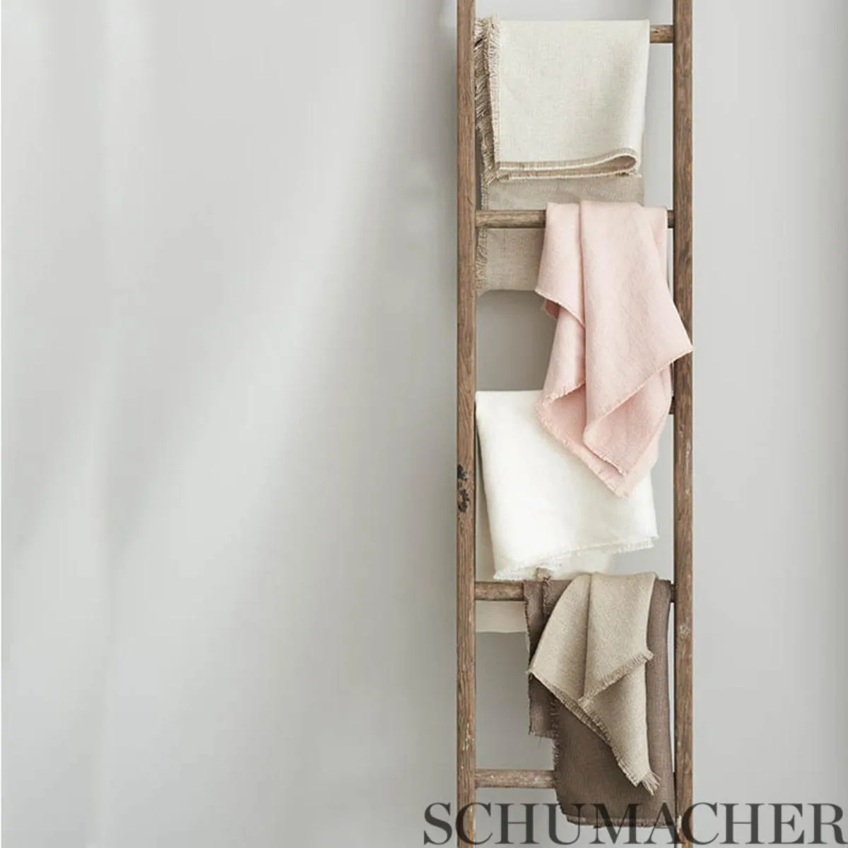 Schumacher 75673 Finn Heavyweight Linen Peat fabric swatch