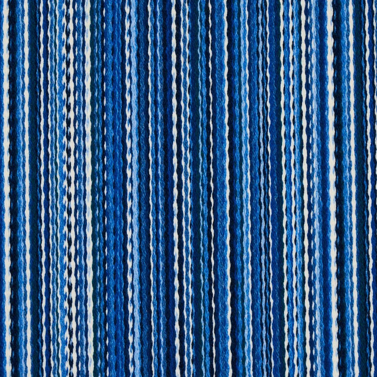 Schumacher 81070 Fino Stripe Indoor/Outdoor Cobalt fabric swatch