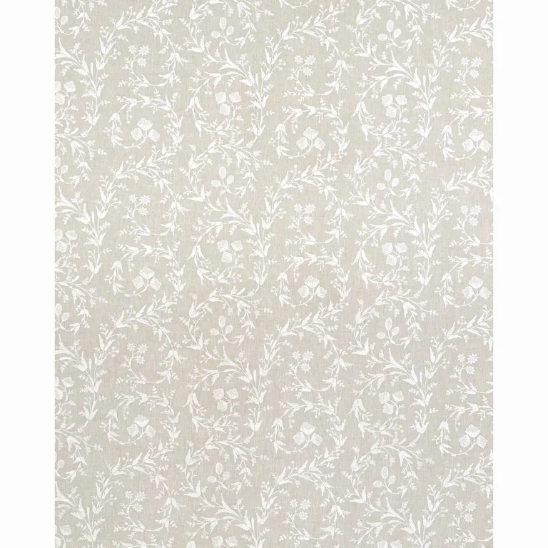 Schumacher 67821 Fiorentina Embroidered Sheer Oat fabric swatch