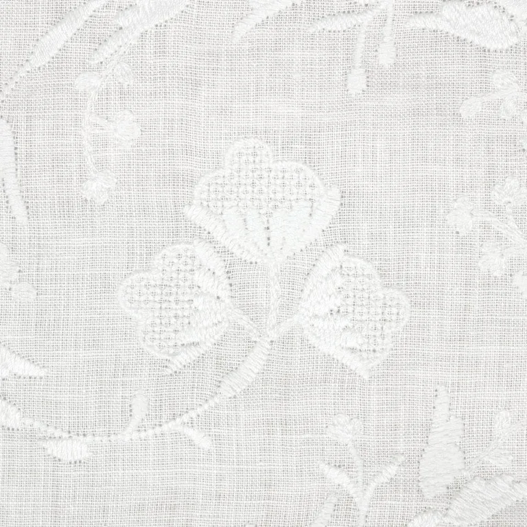 Schumacher 67820 Fiorentina Embroidery Ivory fabric swatch