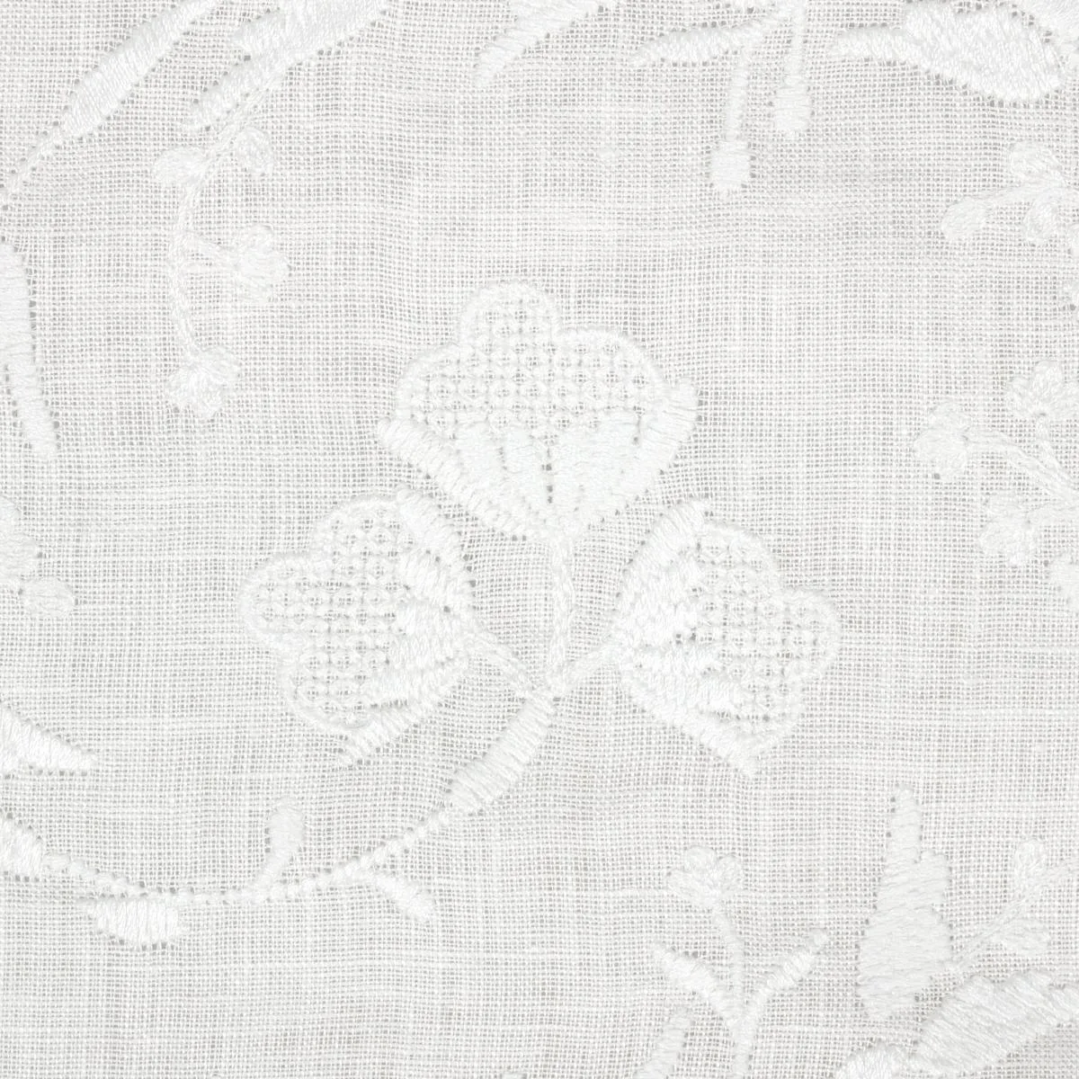 Schumacher 67820 Fiorentina Embroidery Ivory fabric swatch