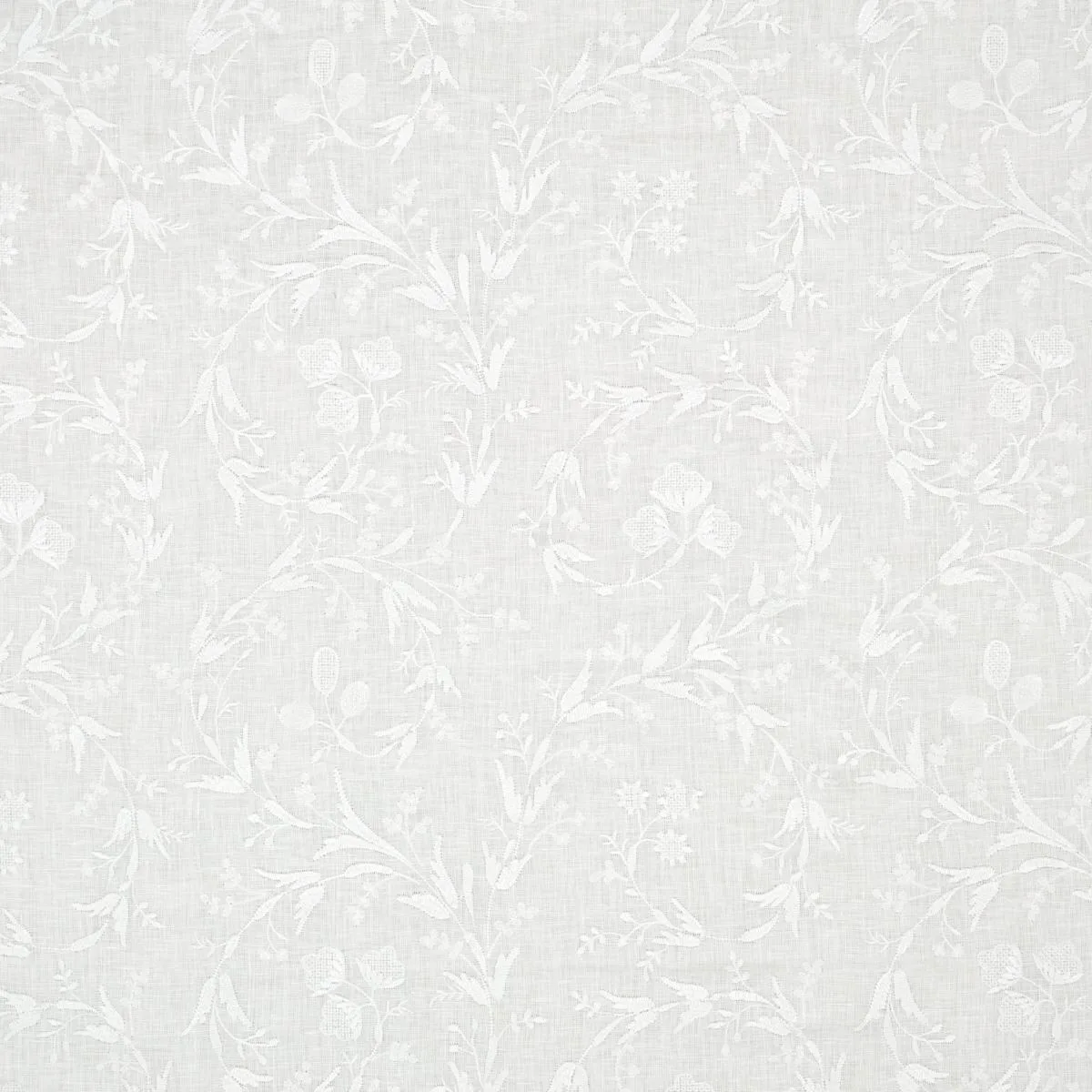 Schumacher 67820 Fiorentina Embroidery Ivory fabric swatch