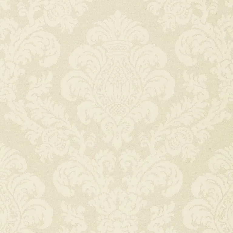 Schumacher 66632 Firenze Linen Damask Sesame fabric swatch