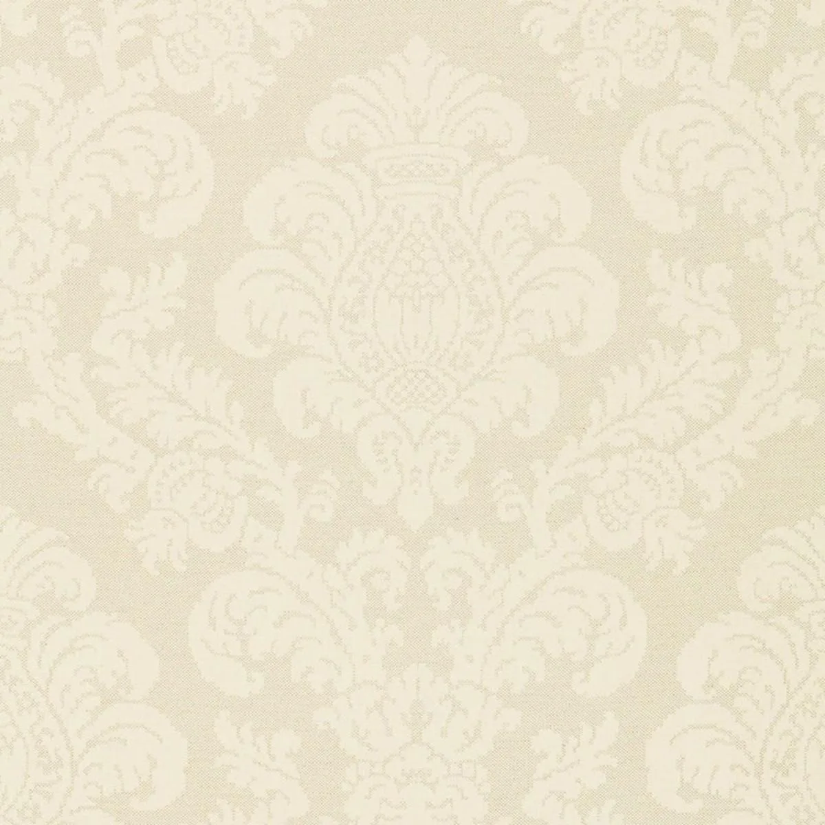 Schumacher 66632 Firenze Linen Damask Sesame fabric swatch