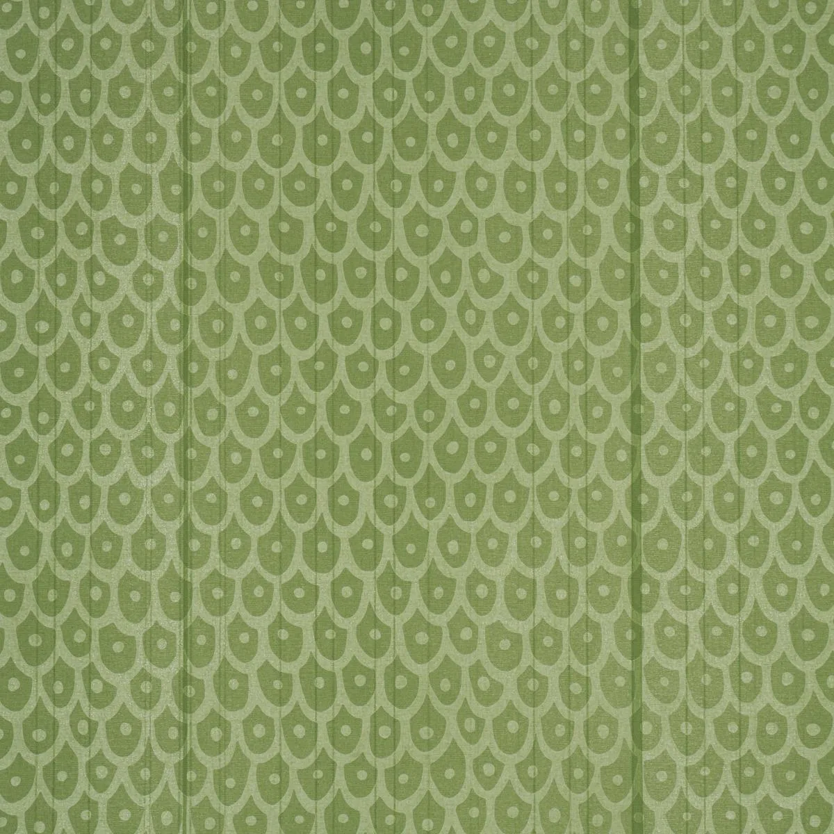 Schumacher 183732 Fish Scales Green fabric swatch
