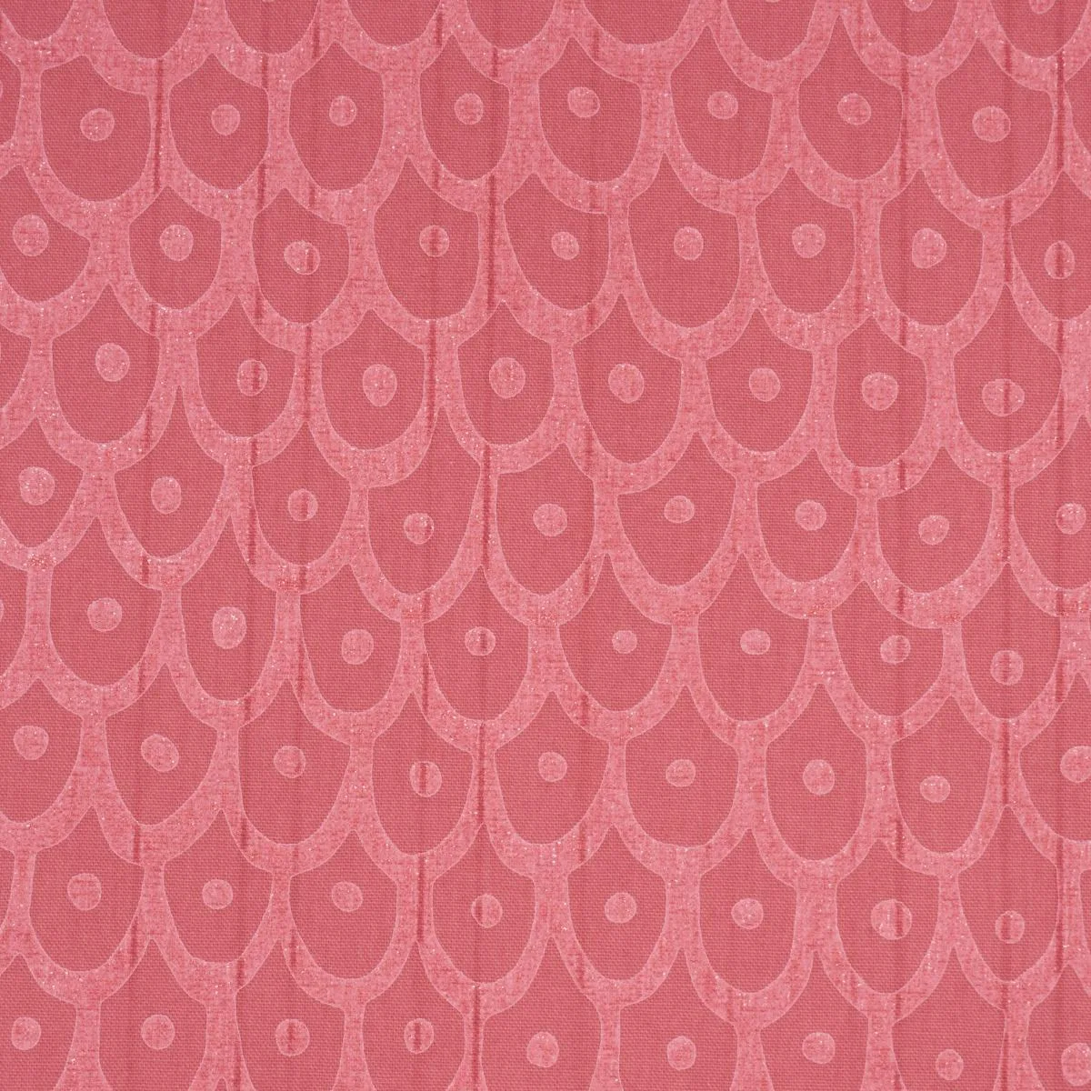 Schumacher 183733 Fish Scales Red fabric swatch