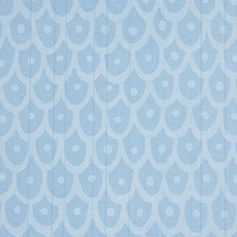 Schumacher 183731 Fish Scales Sky fabric swatch