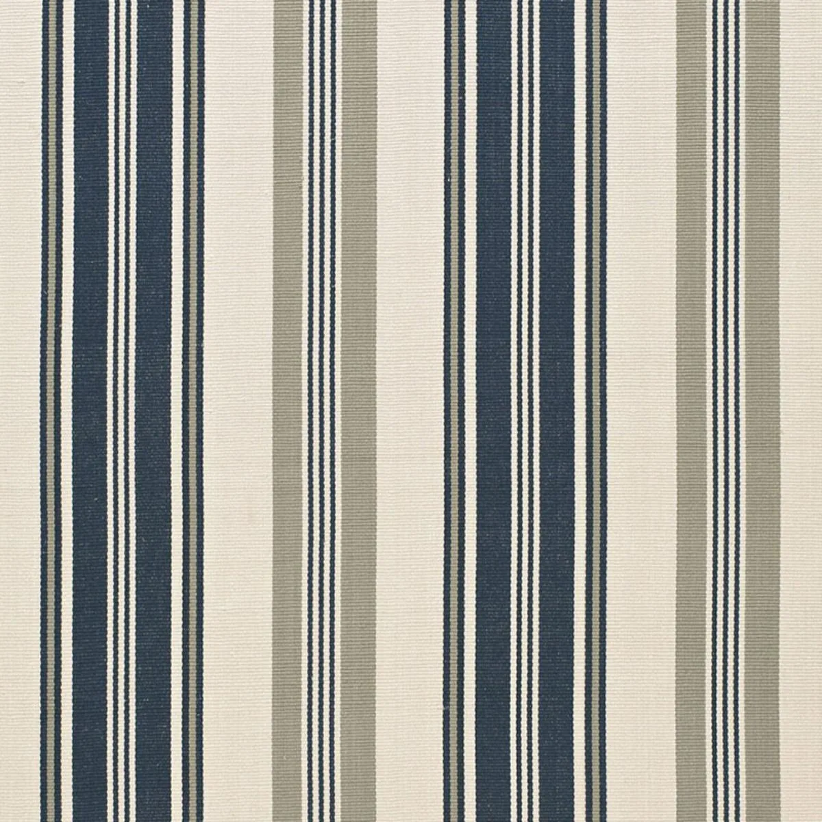 Schumacher 67480 Fjord Stripe Indigo fabric swatch