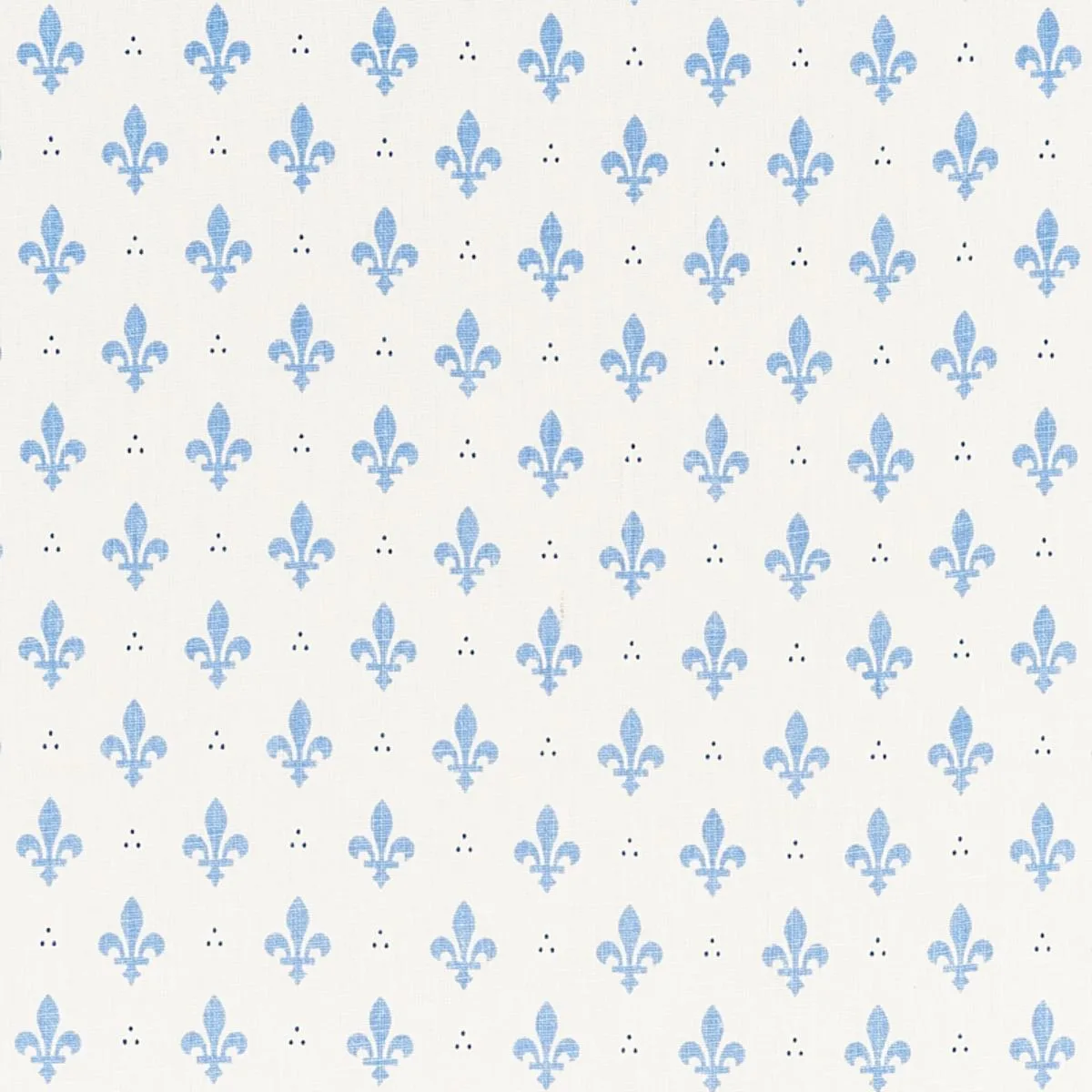 Schumacher 176960 Fleur De Lis Blue fabric swatch