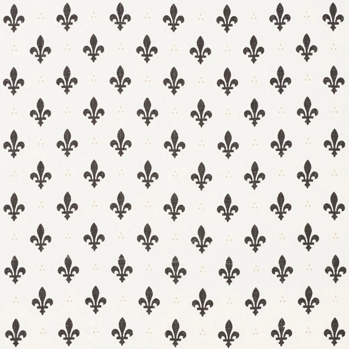 Schumacher 176962 Fleur De Lis Charcoal fabric swatch