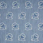 Schumacher 82190 Fleurette Denim fabric swatch