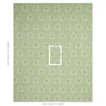 Schumacher 82192 Fleurette Leaf fabric swatch