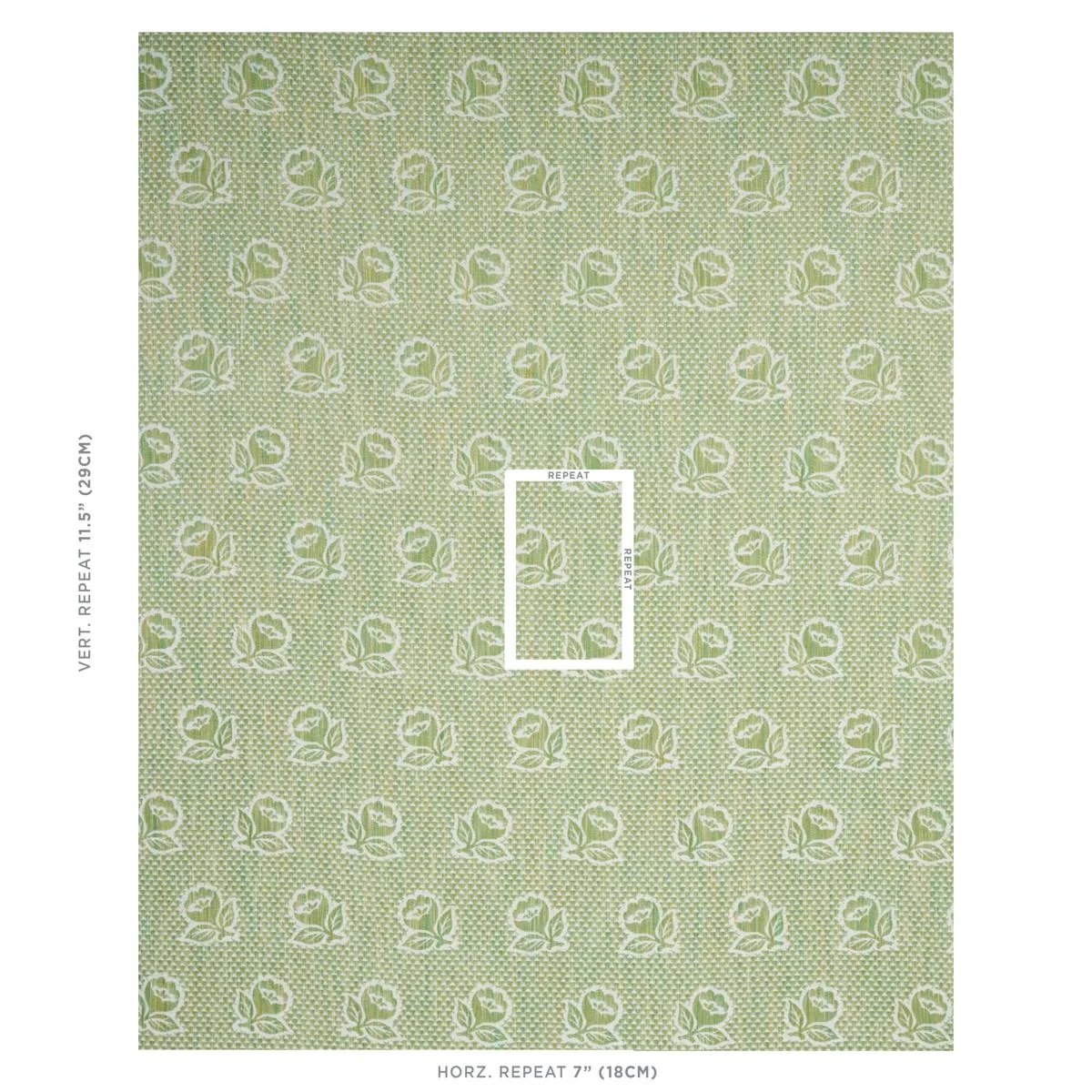 Schumacher 82192 Fleurette Leaf fabric swatch
