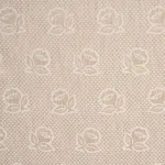 Schumacher 82191 Fleurette Natural fabric swatch