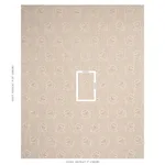 Schumacher 82191 Fleurette Natural fabric swatch