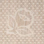 Schumacher 82191 Fleurette Natural fabric swatch