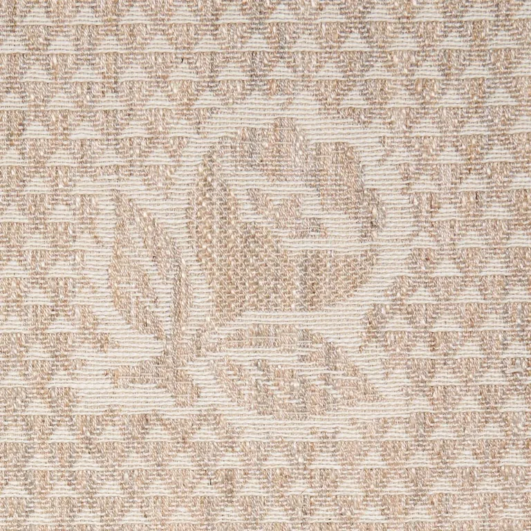 Schumacher 82191 Fleurette Natural fabric swatch