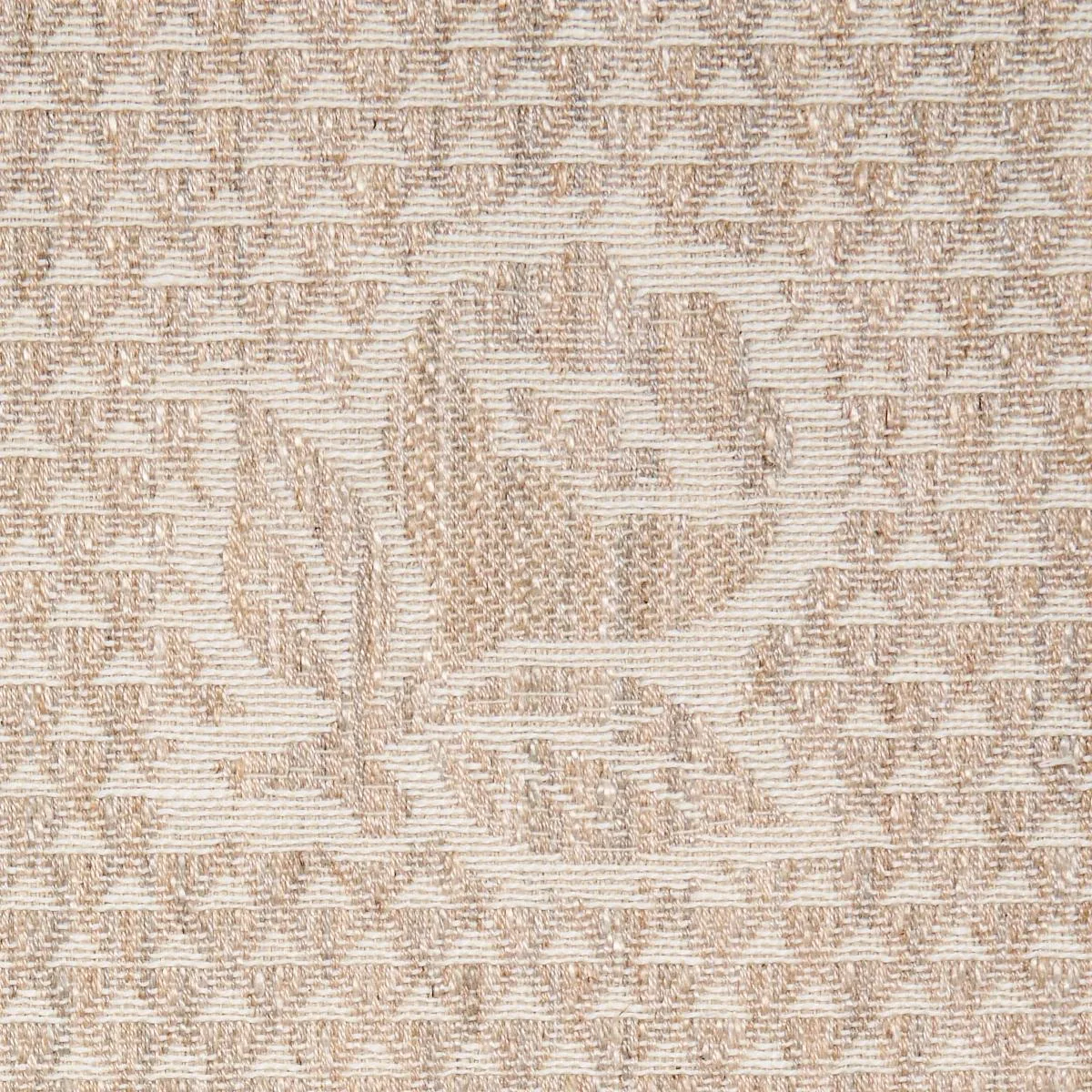 Schumacher 82191 Fleurette Natural fabric swatch