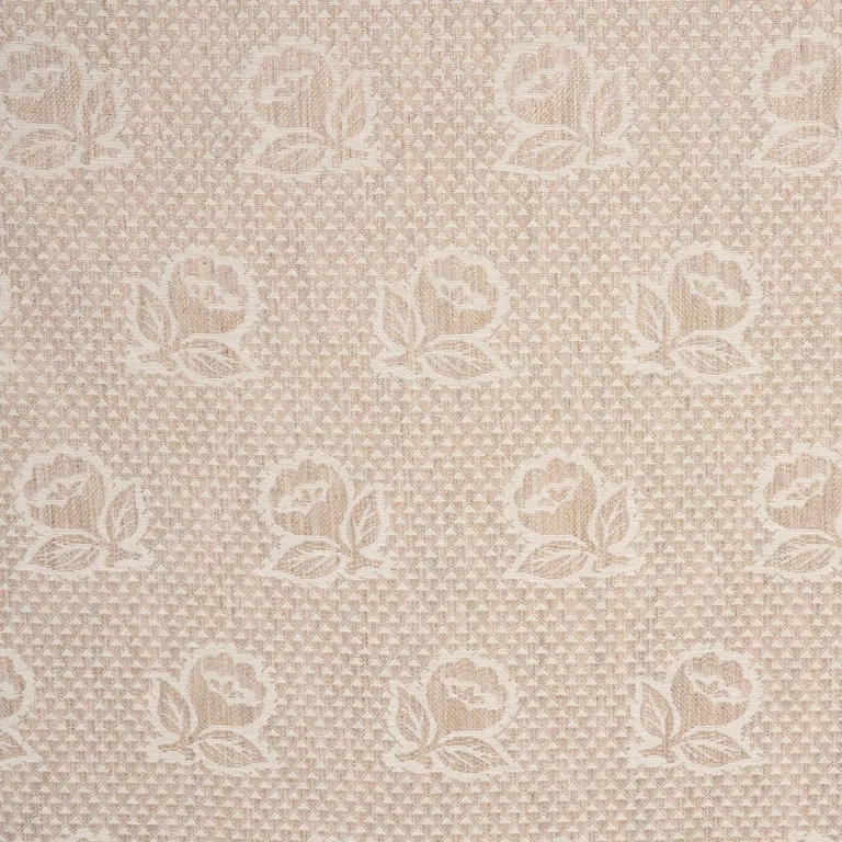 Schumacher 82191 Fleurette Natural fabric swatch