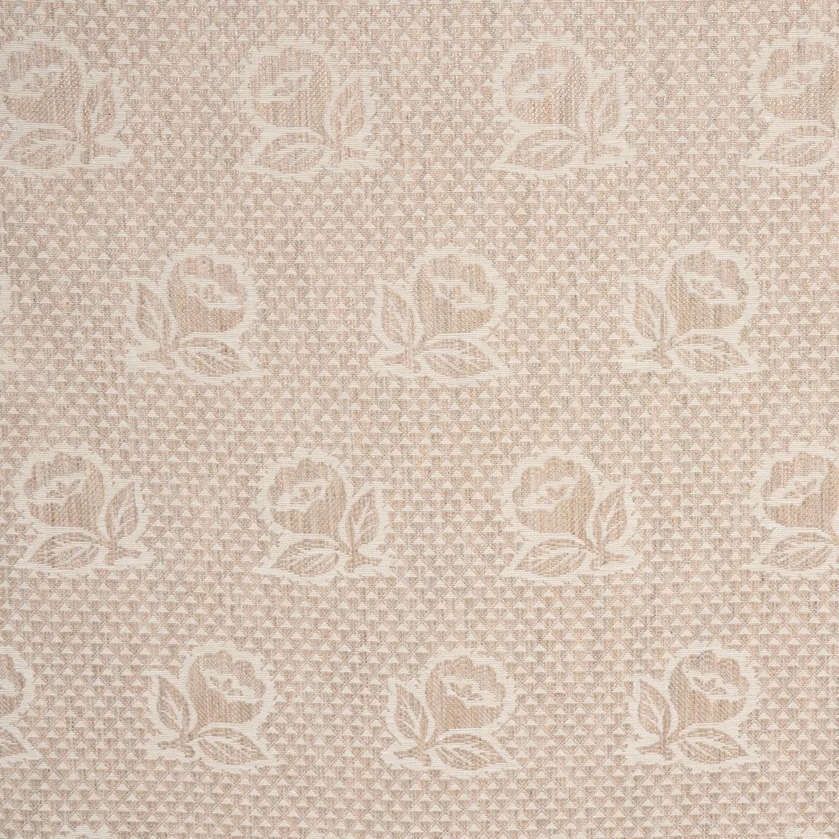 Schumacher 82191 Fleurette Natural fabric swatch
