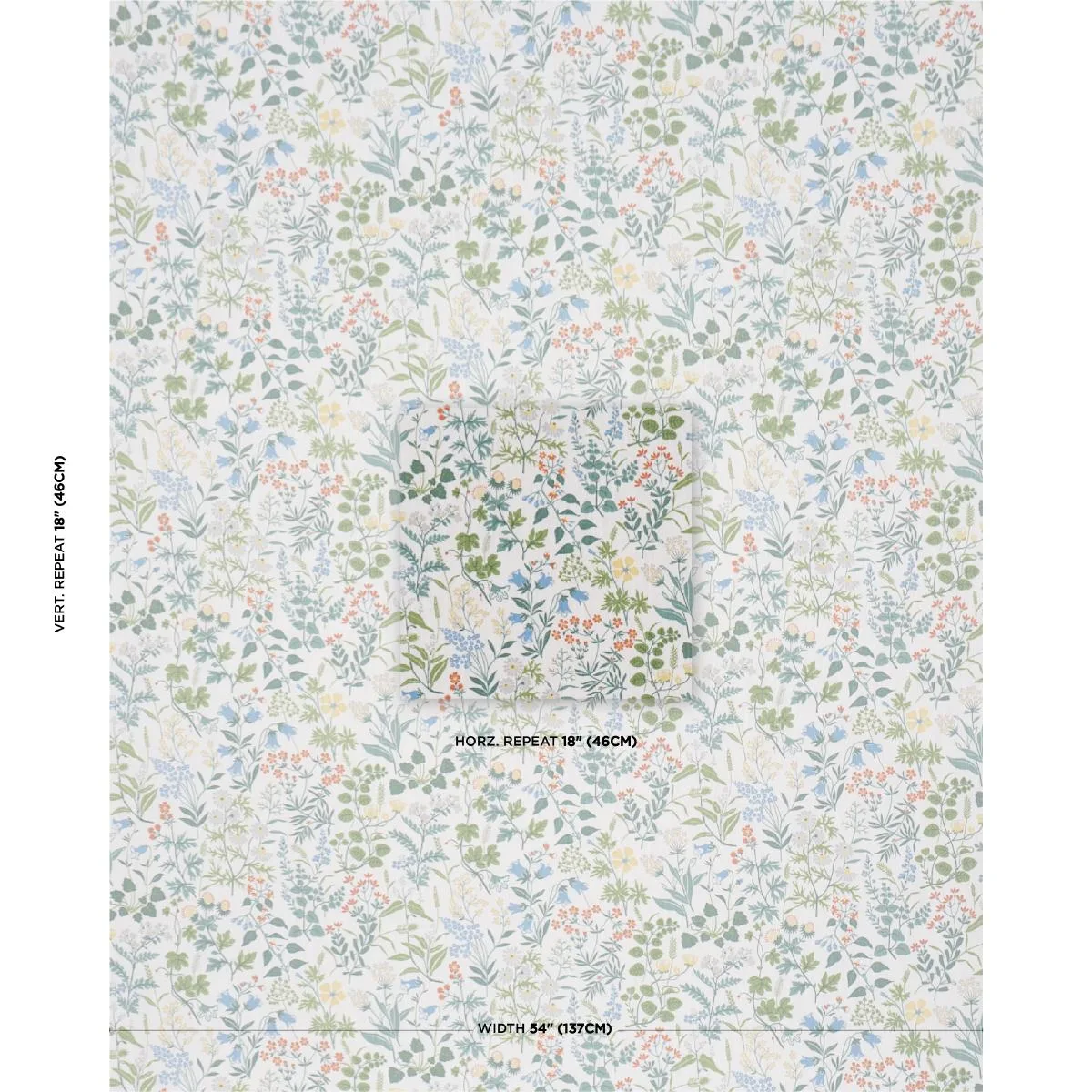 Schumacher 182982 Flora Ivory fabric swatch