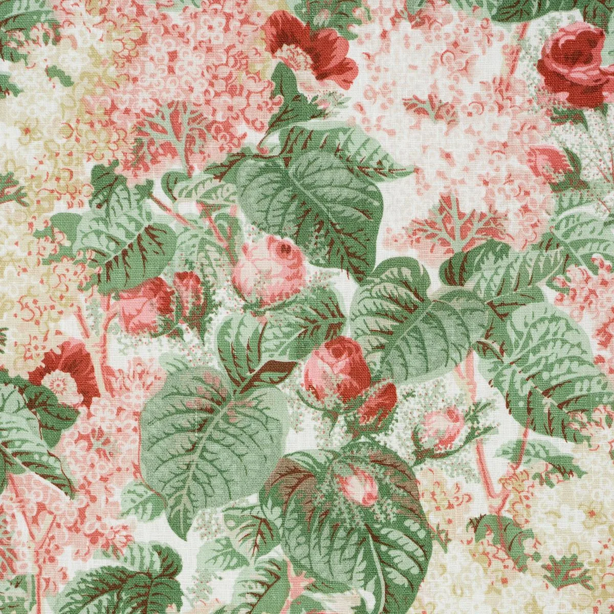 Schumacher 181871 Flora's Fleurs Apricot fabric swatch