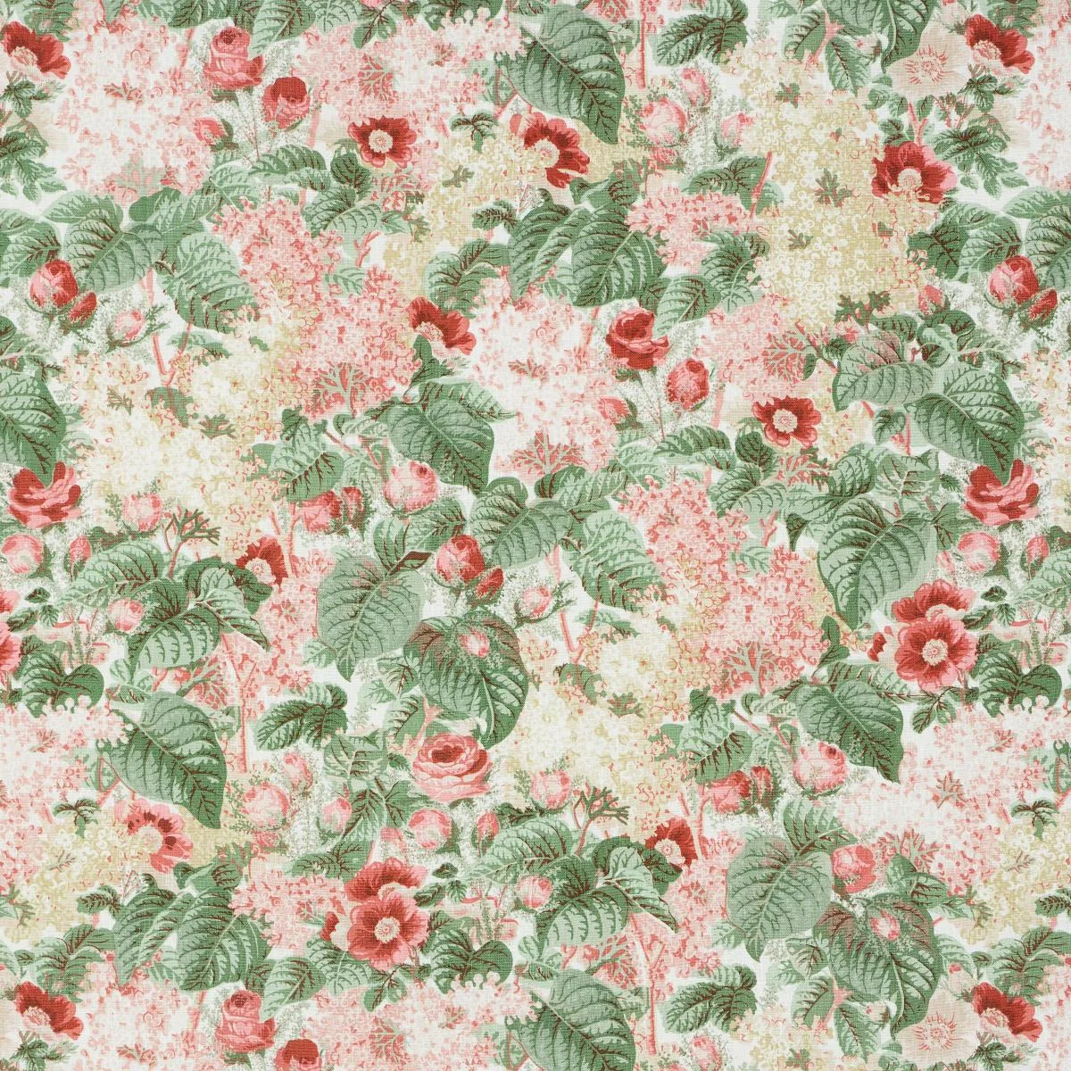 Schumacher 181871 Flora's Fleurs Apricot fabric swatch