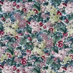 Schumacher 181870 Flora's Fleurs Plum fabric swatch