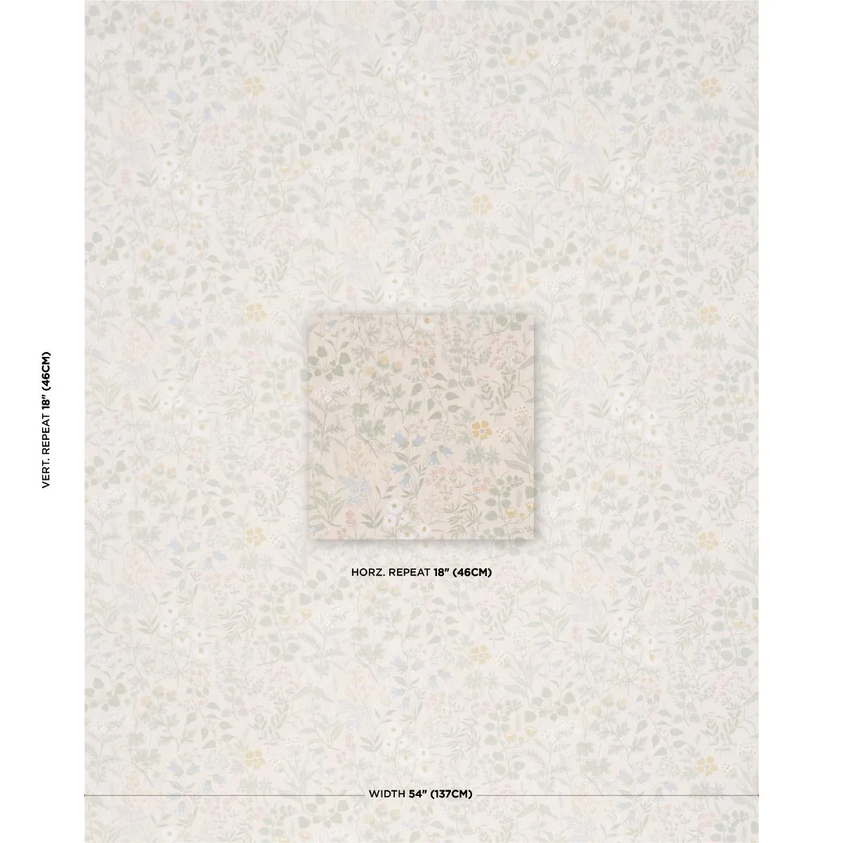 Schumacher 182980 Flora Sand fabric swatch