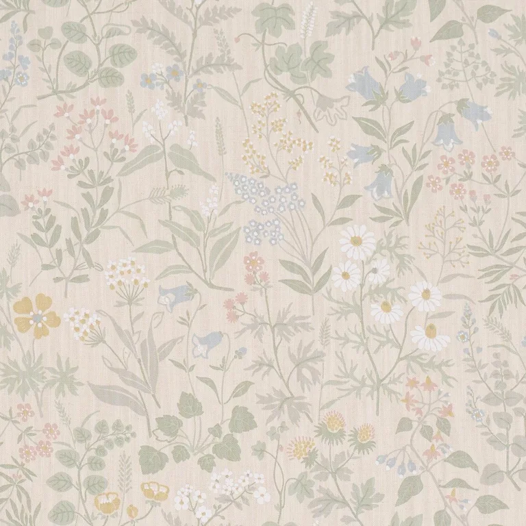 Schumacher 182980 Flora Sand fabric swatch
