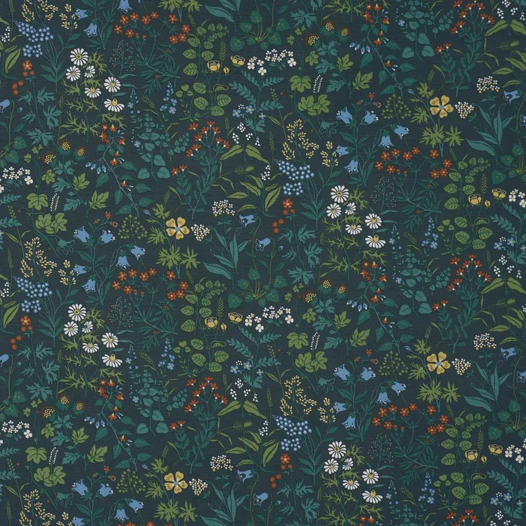 Schumacher 182981 Flora Spruce fabric swatch