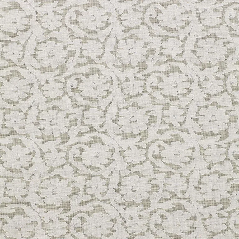 Schumacher 2608620 Floral Cutwork Casement Natural fabric swatch