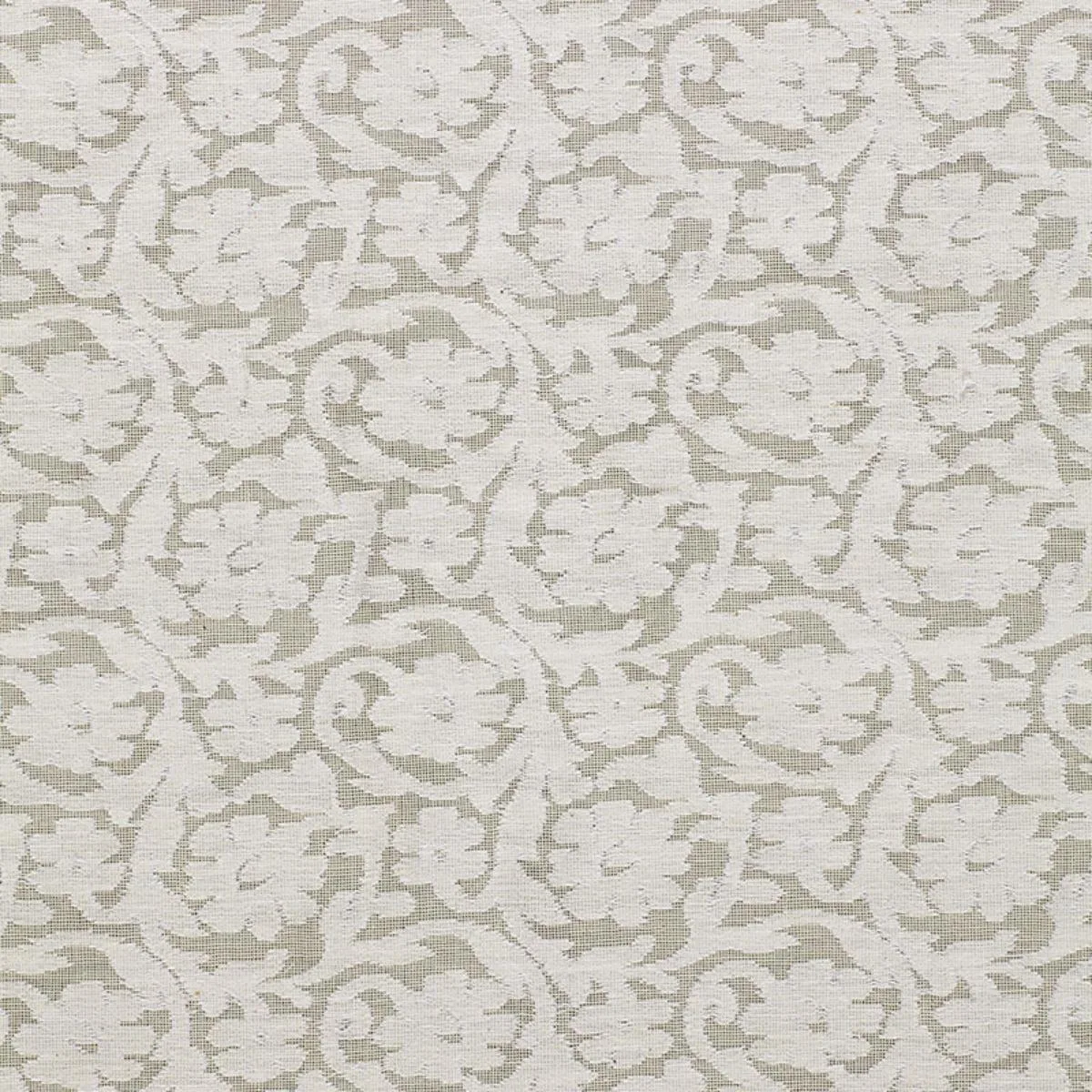 Schumacher 2608620 Floral Cutwork Casement Natural fabric swatch