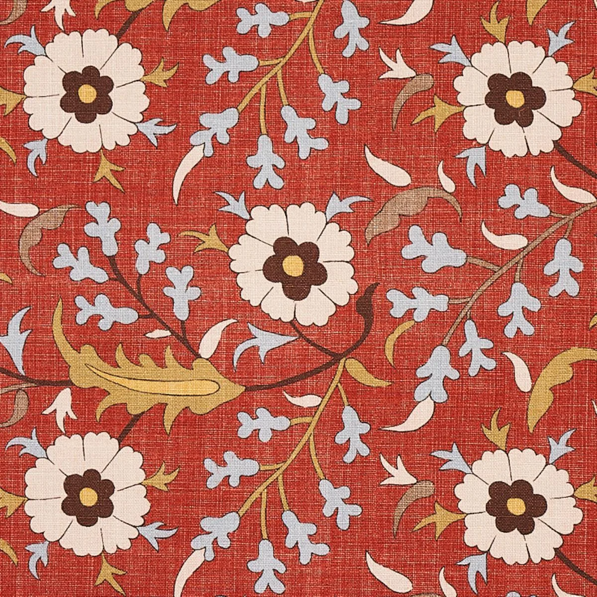 Schumacher 179950 Floralia Pompeii fabric swatch