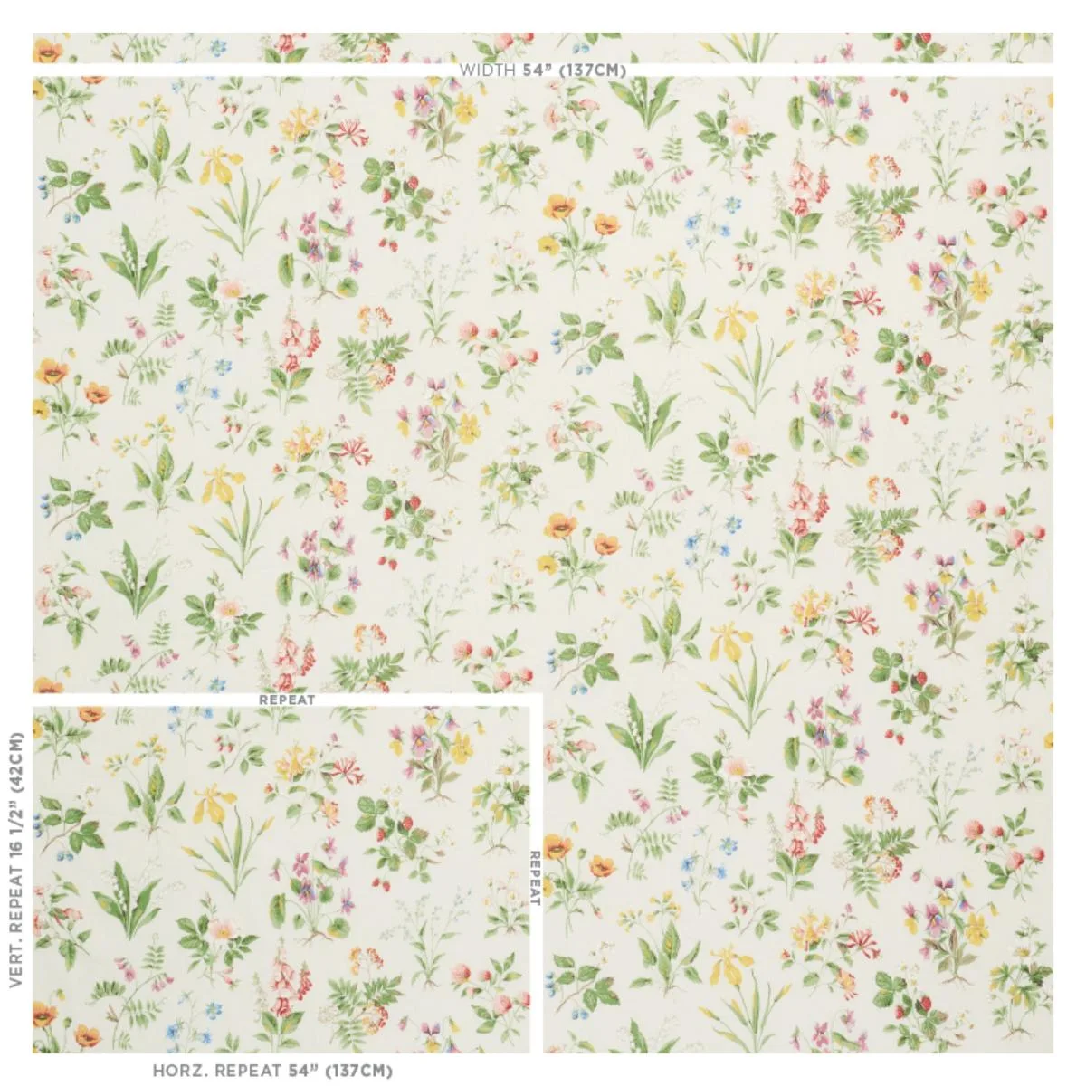 Schumacher 178791 Floreana Berry fabric swatch