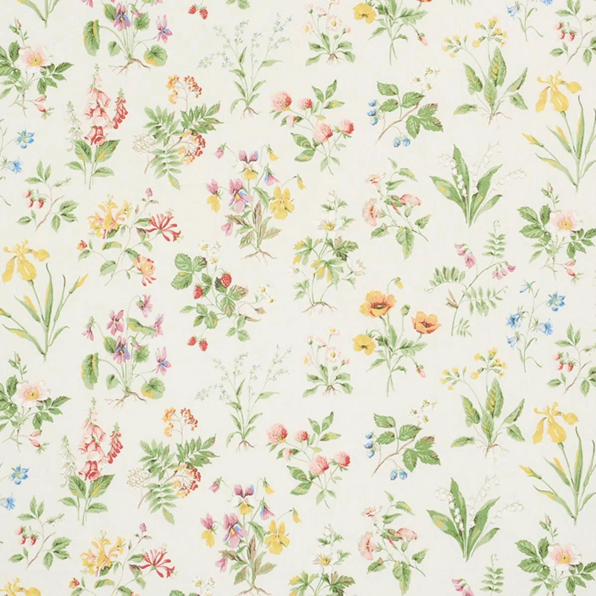 Schumacher 178791 Floreana Berry fabric swatch