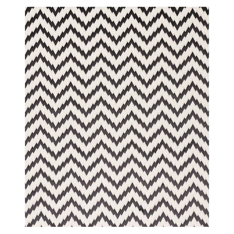 Schumacher 80220 Florentine Chevron Velvet Black fabric swatch
