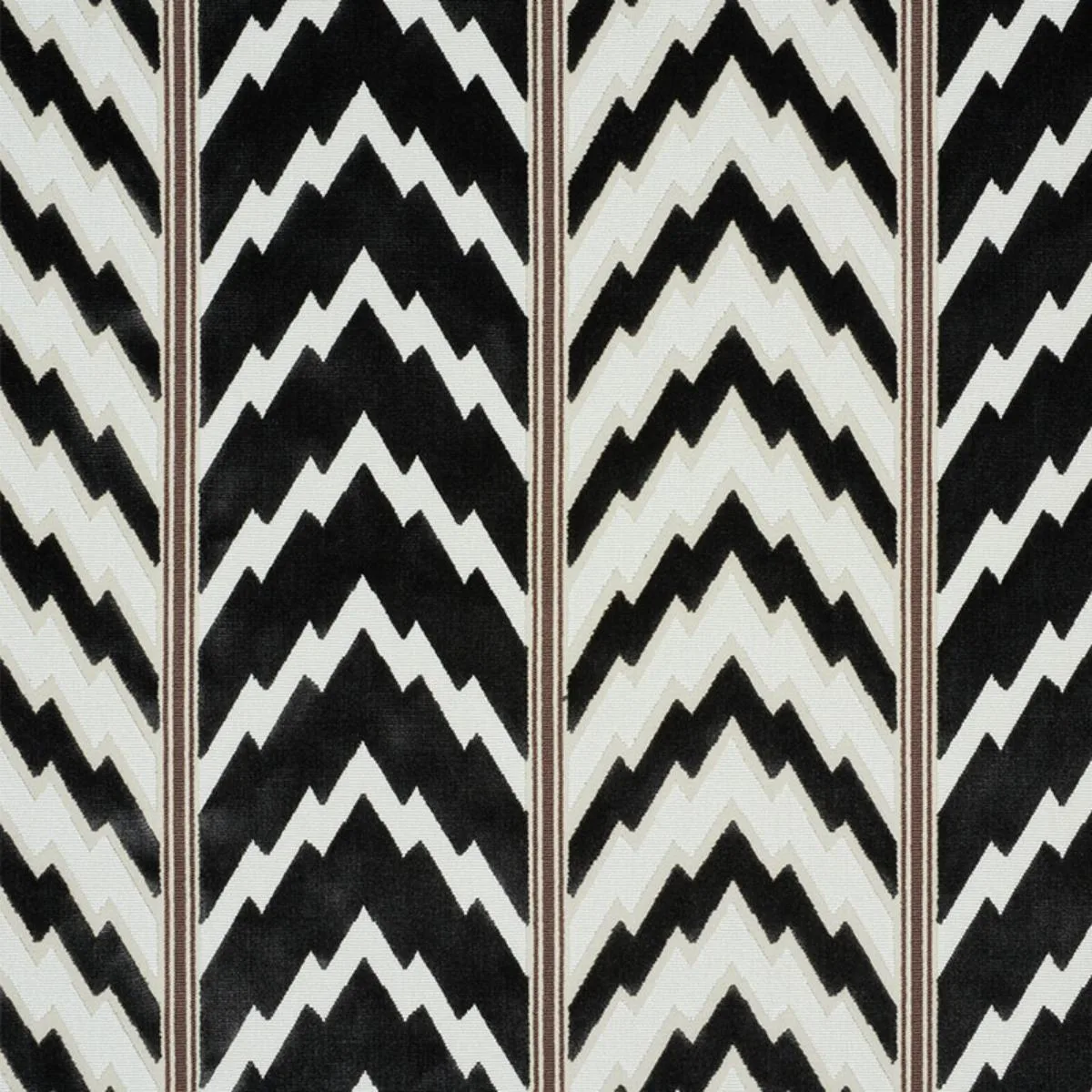 Schumacher 77111 Florentine Velvet Black fabric swatch