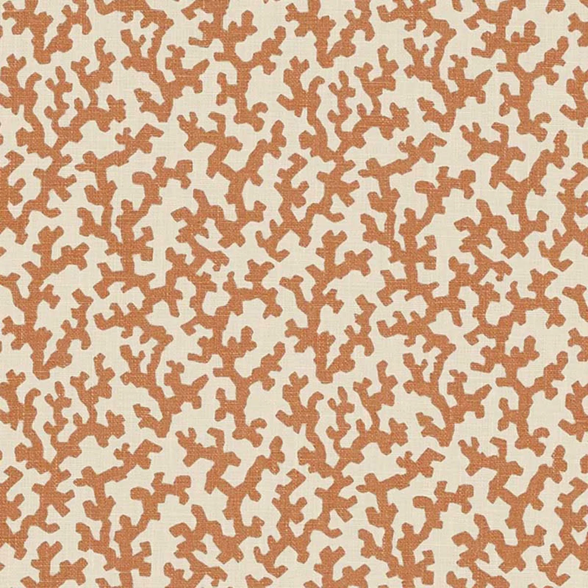 Schumacher 176126 Folly Burnt Orange fabric swatch
